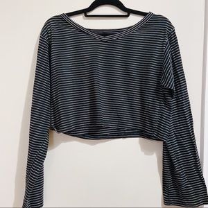 Baggy stripe crop top